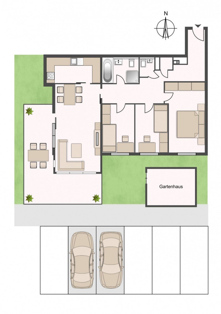 Grundriss Terrassenwohnung Grafenau