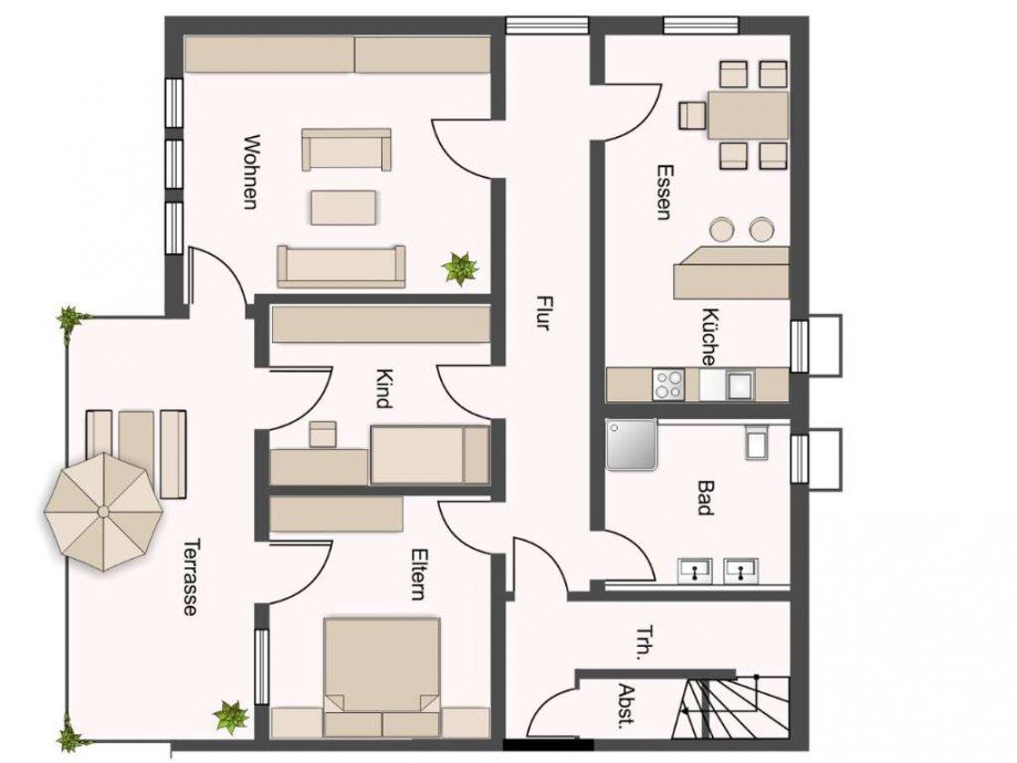 Grundriss Souterrainwohnung Weissach