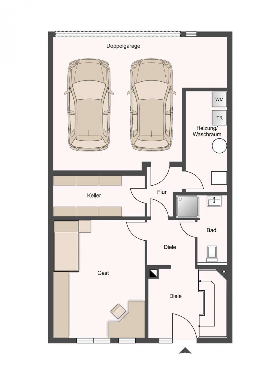Grundriss Reihenendhaus Nufringen