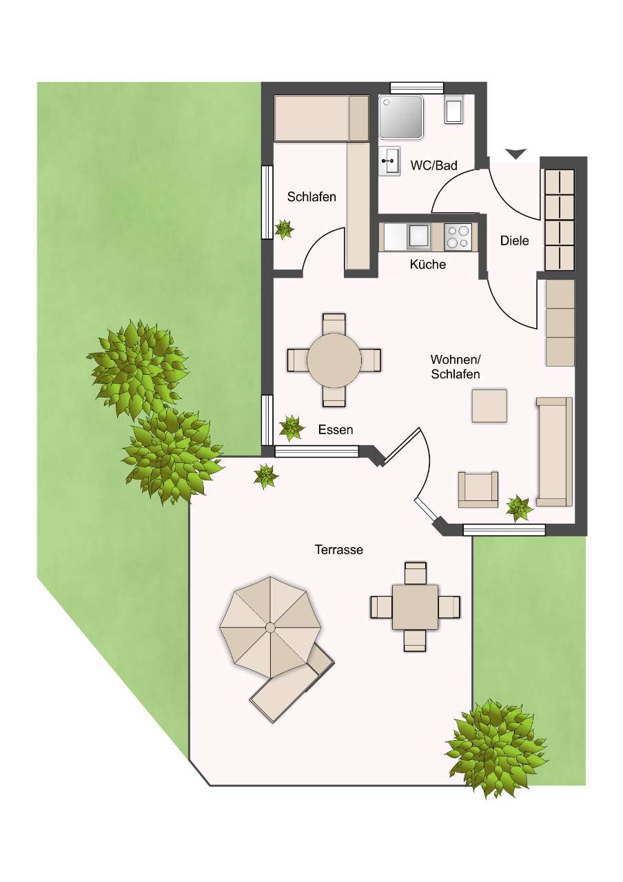 Grundriss-EISS-5558 Terrassenwohnung Rutesheim